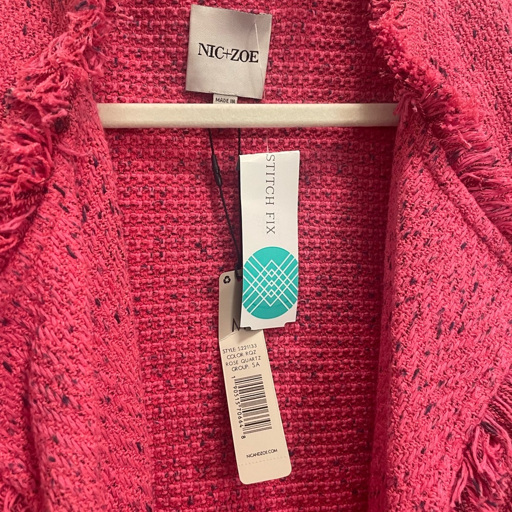 NIC+ZOE Pink Fringed Blazer - Picture 2 of 6